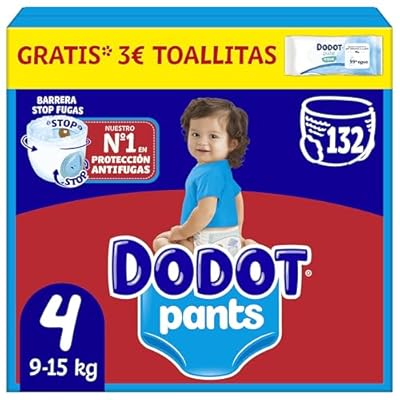 Dodot Pants Pañal-Braguita Talla 4  132 Pañales  9kg-15kg