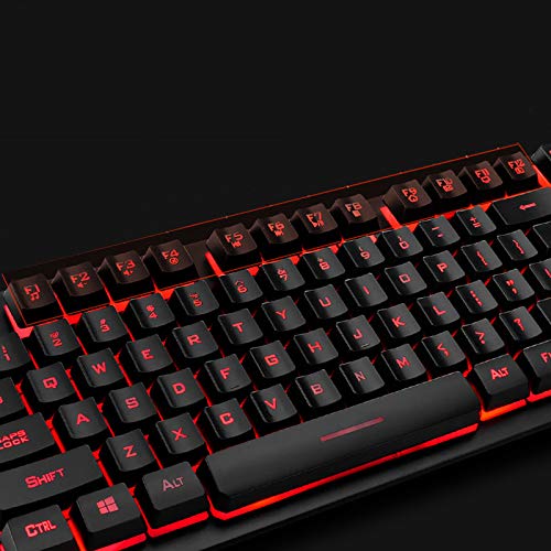 Starmood Gaming Keyboard Kits Mouse Headsets Mouse Pad Set 1600DPI Waterproof Illuminated