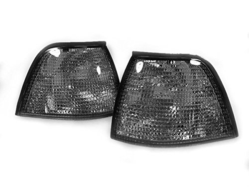 Euro Style Smoke Corner Signal Lights Pair By DEPO Fit 1992-1999 BMW E36 3D 318ti / 4D Sedan