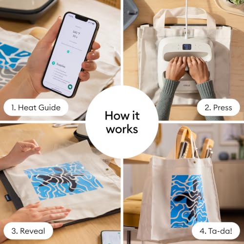 Image of Cricut EasyPress SE Taupe - 9 x 9 Heat Press + EasyPress Mat, 12 x 12 | 9 in x 9 in Heat Transfer Machine for T-Shirts, Sweatshirts, Blankets, Pillows, & More - Easy to Use
