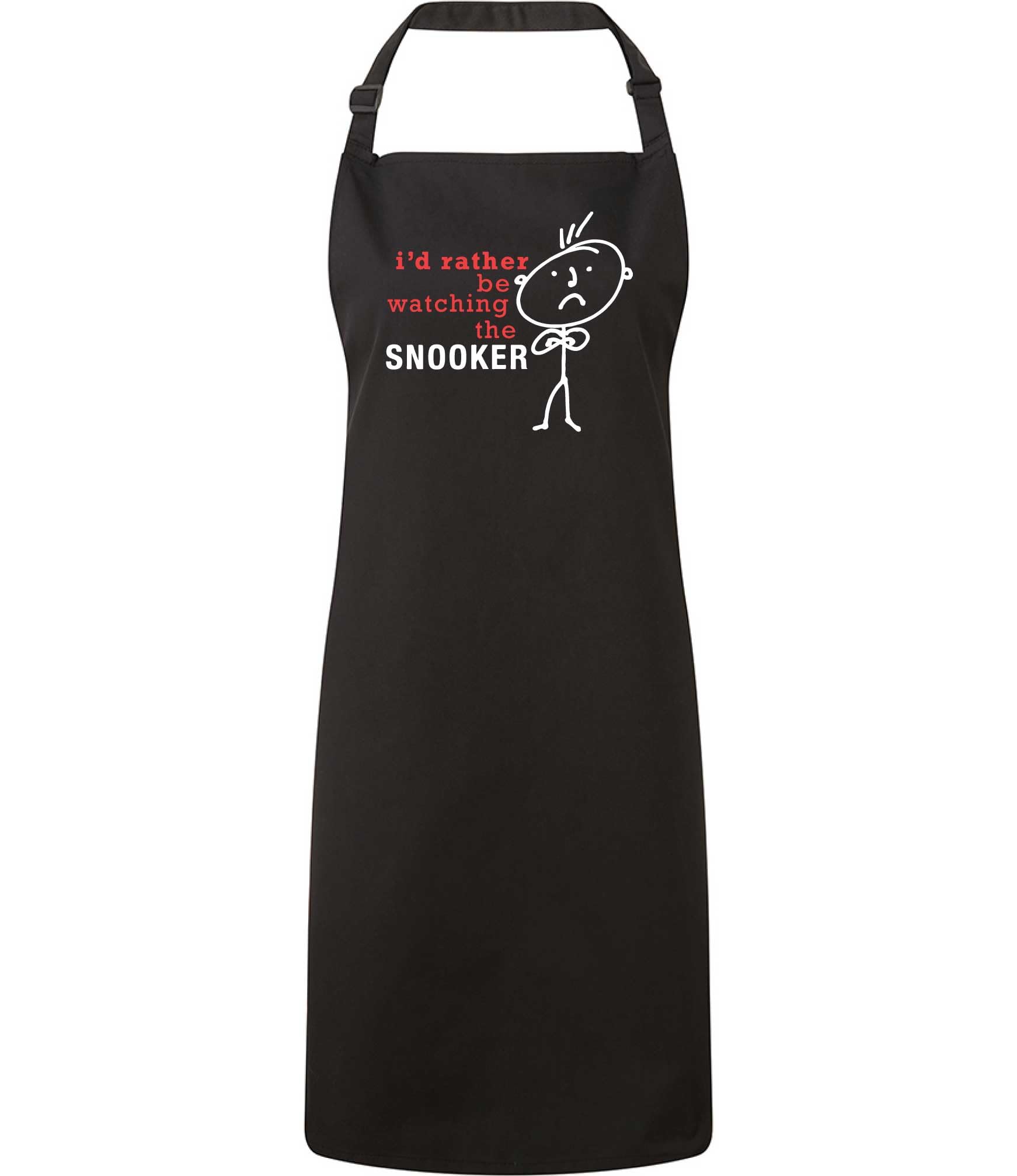 60 Second Makeover Men's Black Limited I'd Rather Be Watching Snooker Apron Novelty
