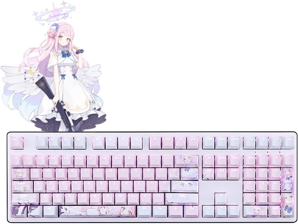 Amazon.co.jp: ブルーアーカイブ 聖園ミカ キーキャップ PBT ブルー