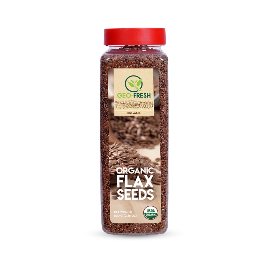 Geo-Fresh Organic Flax Seeds, 600g | Alsi Seeds| Rich in Omega -3-Fatty acid, Iron, Dietary Fibre & Protein| For Hair Growth| Raw eating | 100% Organic, Non-GMO, USDA Certified, Jaivik Bharat Certified (B06XHKQFCC) Amazon Price History, Amazon Price Tracker