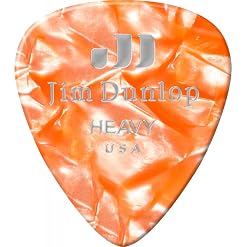 Genuine Celluloid Classic, Player’s Pack de 12, perloid orange, heavy - Les Beatles, Paul McCartney, John Lennon, RIngo Starr, George Harrison