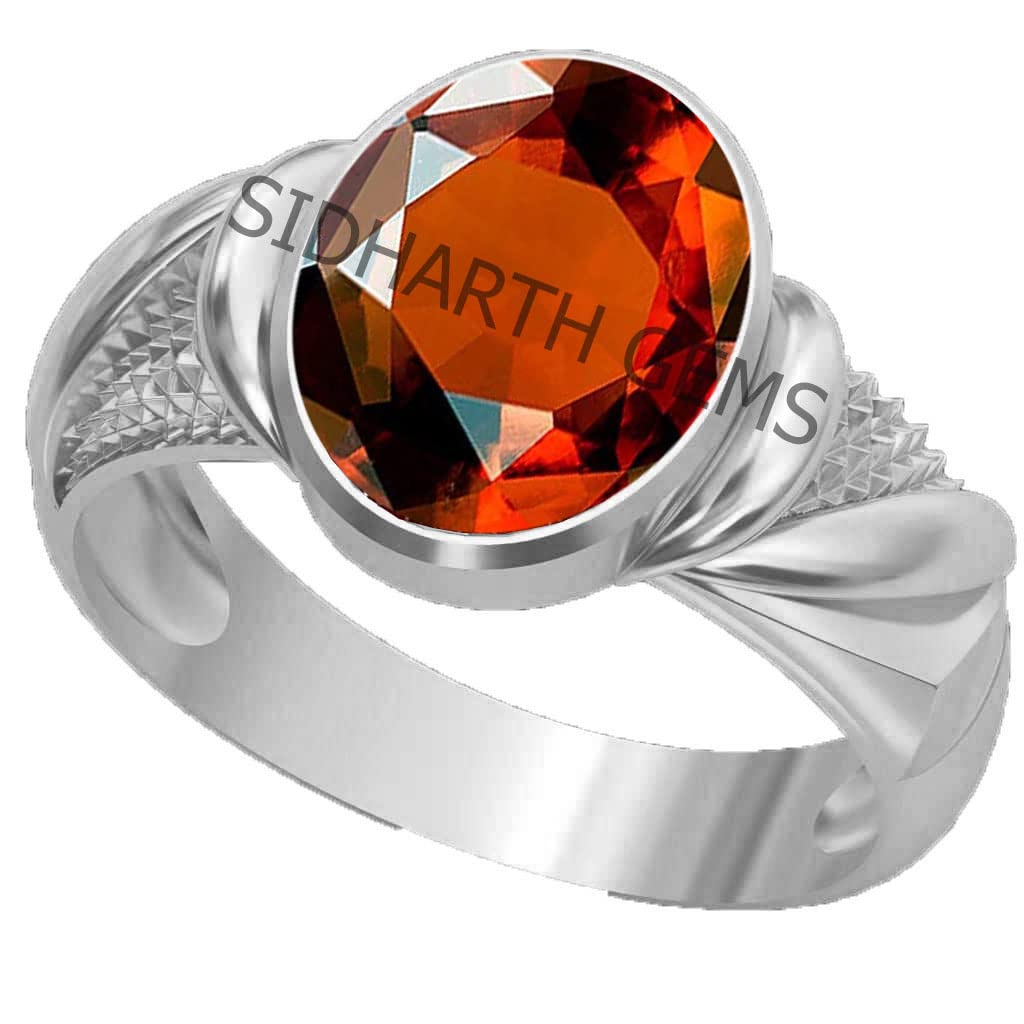 Gomed Ring 14.25 Ratti 13.00 Carat Natural and Certified Hessonite Garnet (Gomed) Astrological Gemstone Adjustable for Men and Women-image-17