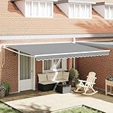 Protection robuste contre les intempéries : la structure en acier revêtu par pulvérisation et le polyester durable forment une construction résistante aux terrasses, confèrent à l'auvent autoportant une stabilité au vent et servent de protection solaire durable pour la terrasse pour des heures de détente