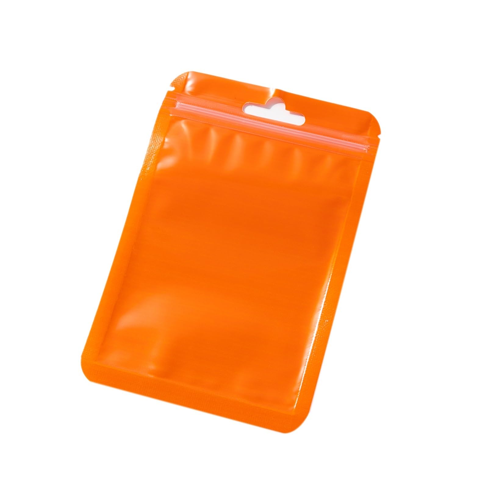 Doxicey Jewelry Package Bags 100Pcs Self-Sealing Resealable Bag Foil Zipper Pouch Jewelry Display Organization Packaging Gift Storage for Necklace Bracelet Earring Ring(Orange,8.5x13cm)