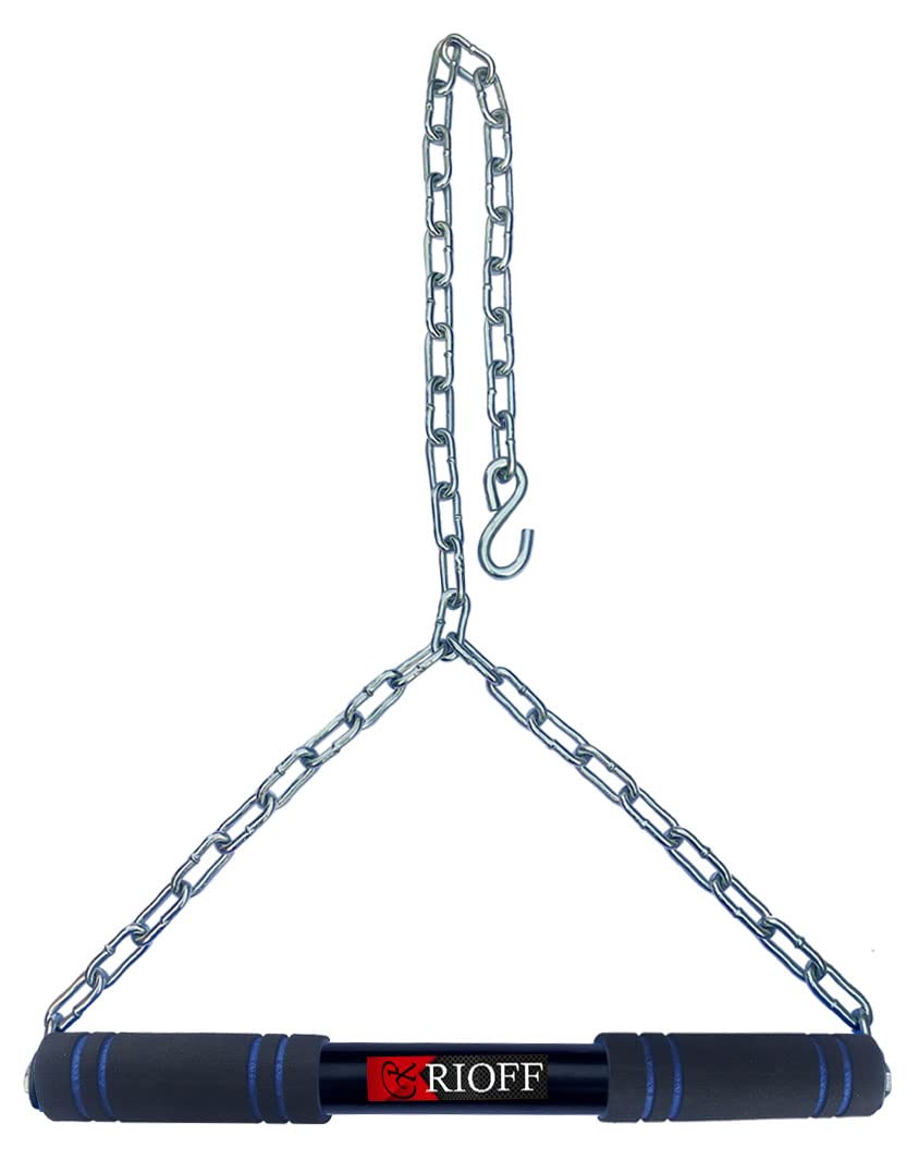 Rioff® Hanging rod bar Pull Up Bar for Height Increaser and Pull Exercise with Heavy Chain 4FT Blue (B0BFKWNJP4) Amazon Price History, Amazon Price Tracker