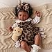 BABESIDE Lifelike Reborn Baby Dolls Miya Black Girl- 20 Inch Soft Body Realistic-Newborn Handmade Real Life Baby Dolls with Clothes and Toy Gift for Kids Age 3+