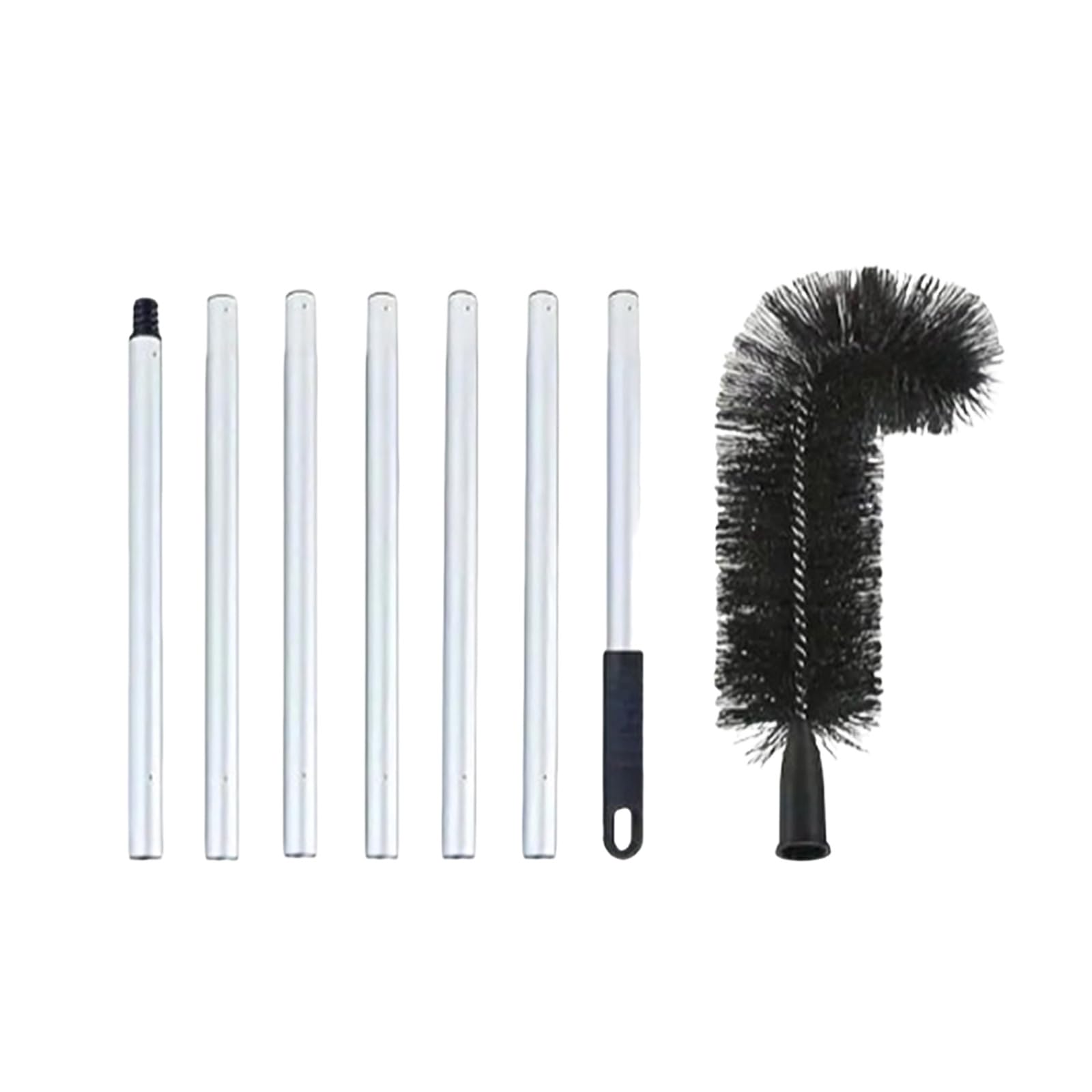 Vdaxvme Expandable Roof Drain Maintenances Tool Kits With 7 Section Extension Rod Cleaning Brush For Ground To Rooftops Debris Telescopic Handle Gutter Cleaner