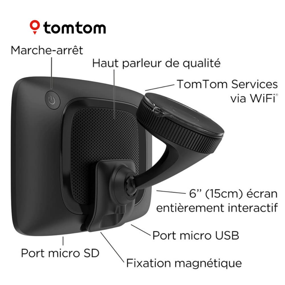 TomTom GPS Poids Lourds GO Professional 620 - 6 pouces, Cartographie Europe 49, Trafic via Smartphone