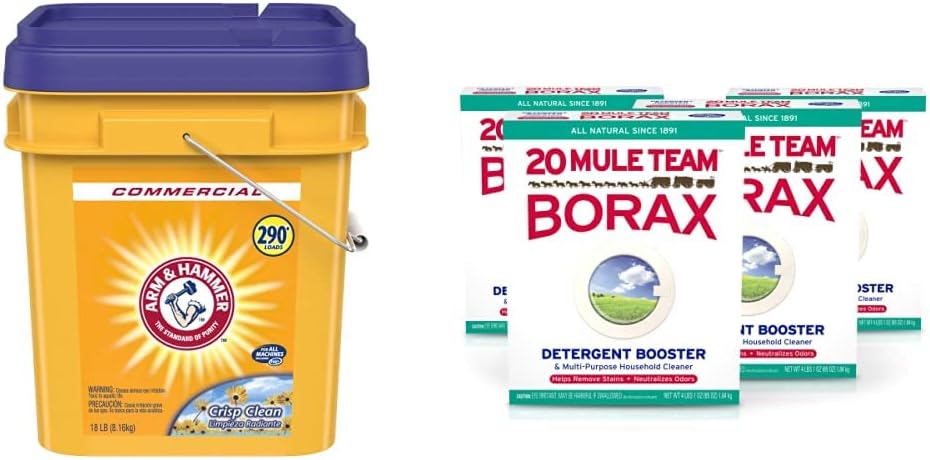 Arm & Hammer 33200-01001 Powder Laundry Detergent, Crisp Clean, 18lb Pail : Everything Else