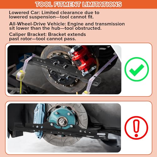 mocsenber Wheel Alignment Tool with 2 Measuring Tapes, Automotive Tools Matte Black Toe Alignment Plates for Home Use, Camber Alignment Plates, Car Alignment Tool Kit, Front End Alignment Tool by mocsenber - Image 2