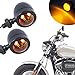 Produktbild Motorrad Blinker Lichter, 12V Mini Blinker, Motorrad Schwarz Bullet Blinker, 2 Stück Universal Blinker Wasserdicht Tagfahrlicht Microblinker für Streetbike Cruiser und Chopper Dirt Bike Scooter