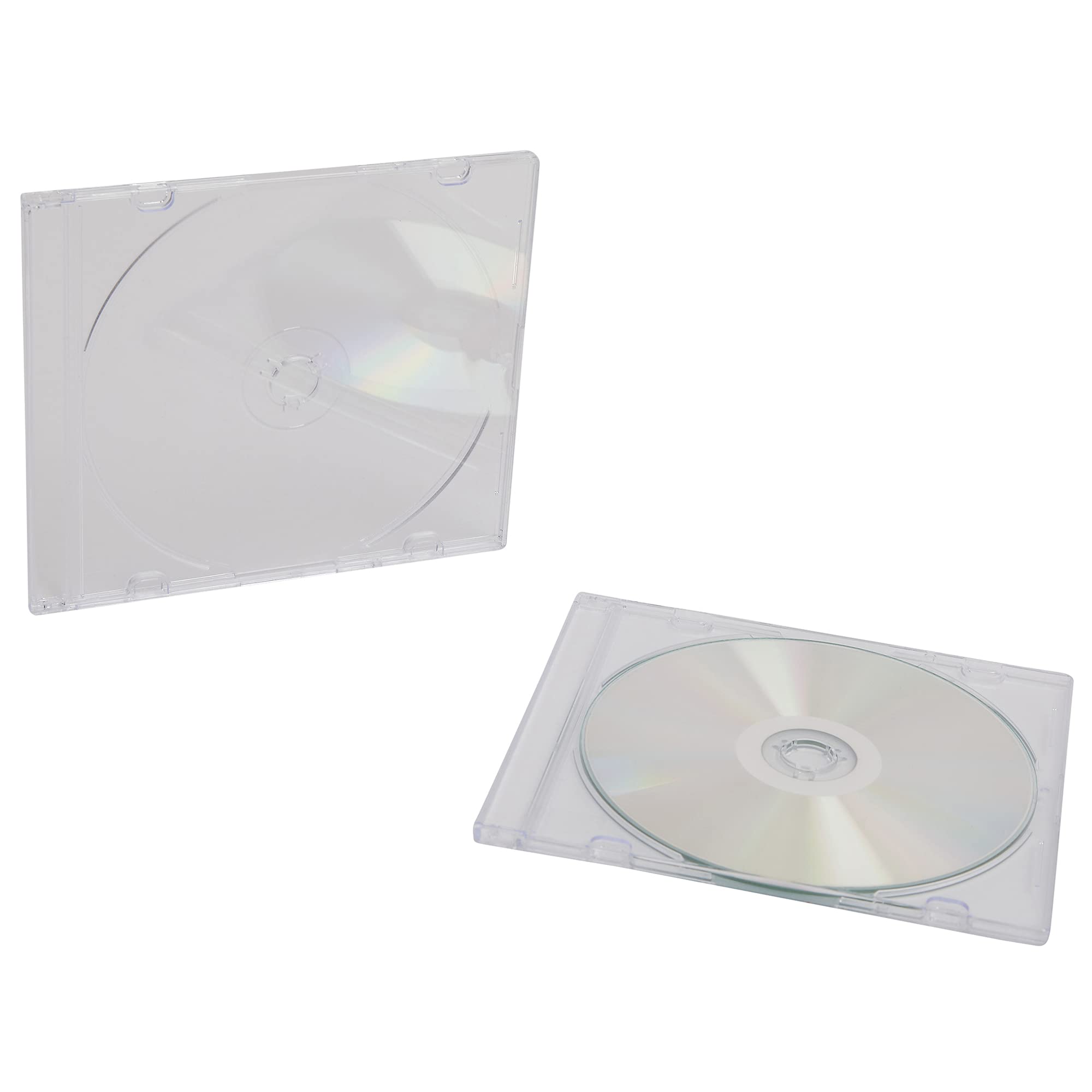 CD/DVD Slimline Jewel 5.2 mm Cases for 1 Disc con retro trasparente (confezione da 100)