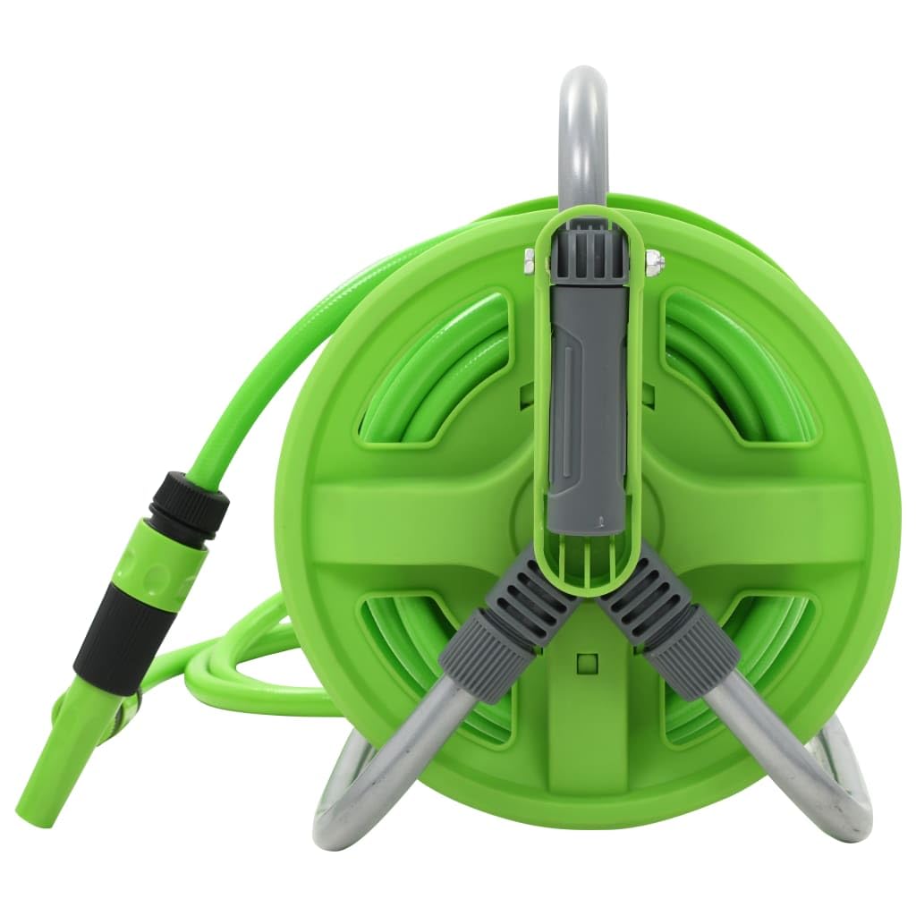 Avvolgitubo dell'acqua con tubo in PVC da 20 m e connettore da 2 m, avvolgitubo per irrigazione da giardino, montaggio a parete, supporto per tubo con ugello a spruzzo, alloggiamento robusto