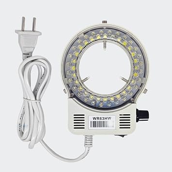 Microscope LED Ring Light Illuminator Stereo Microscope Adjustable Stereo Zoom Camera Light 32LED (White)