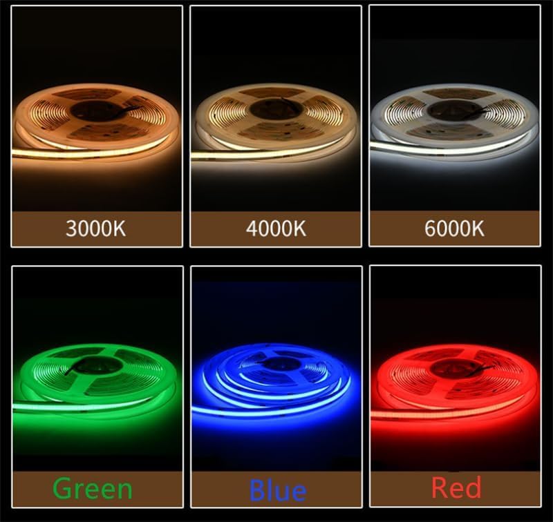 Image of Nortek Tisya 10 Meter Warm White Cob Led Strip Lights Power Rated 12W /M 480 Led Light Per Meter LED Lights for Home Decoration, Bedroom, Living Room, TV Decoration, Diwali Decoration (Neutral White)