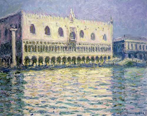 Tableau la Venise Ducale de Claude Monet - Impression d'art sur toile 60x90cm