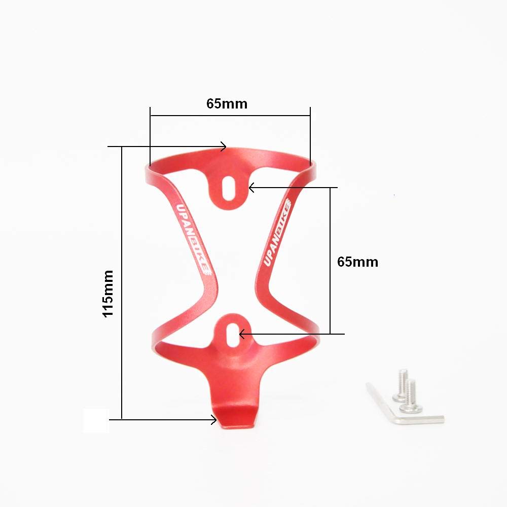 UPANBIKE Bicycle Bottle Cage Aluminum Alloy Ultralight Drinking Bottle Holder Cup Holder for MTB Road Bike,Red - Image 3