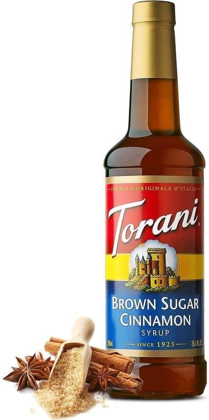 little squirt syrup pump Brown Sugar Cinnamon for Coffee 25.4 Ounces, Torani Brown Sugar with