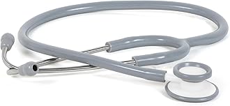RCSP Stethoscope for Medical Use, Standard Whitetone I Medical students and nurses staff I Acoustic Plastic Chest Piece I Clear Sound Lightweight Stethoscope (GREY)