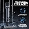 TONOR Wireless Microphones, UHF Wireless Handheld Microphone System, 9h Duration Rechargable Mic with Bluetooth Receiver, 80m Range for Karaoke, Weddings, DJ, Church TW790, Black #3