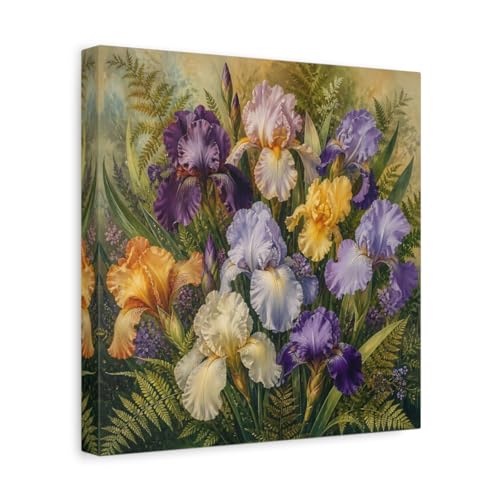 Toile irises multicolore de qualité supérieure avec châssis épais de 3 cm