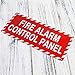 Fire Alarm Control Panel Sign 4.5 x 10 Inch 40 Mil Thick Aluminum Reflective Sign UV Protected Water Proof