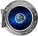 24" Port Scape Instant Space ship Window View EARTH #1 Porthole Wall Graphic Decal Sticker Mural Home Kids Game Room Art Decor NEW !!