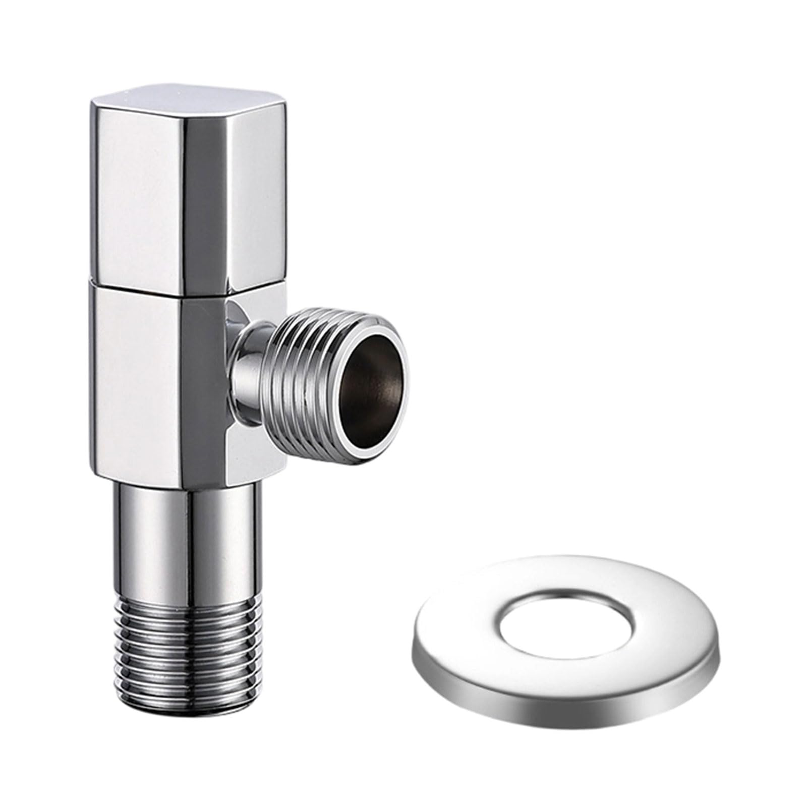 Water Shut Down Valves Brass 1 / 2inch Turn Angles Stop Valves Plumbing Fitting for Hot/Cold Water Systems Flows Control