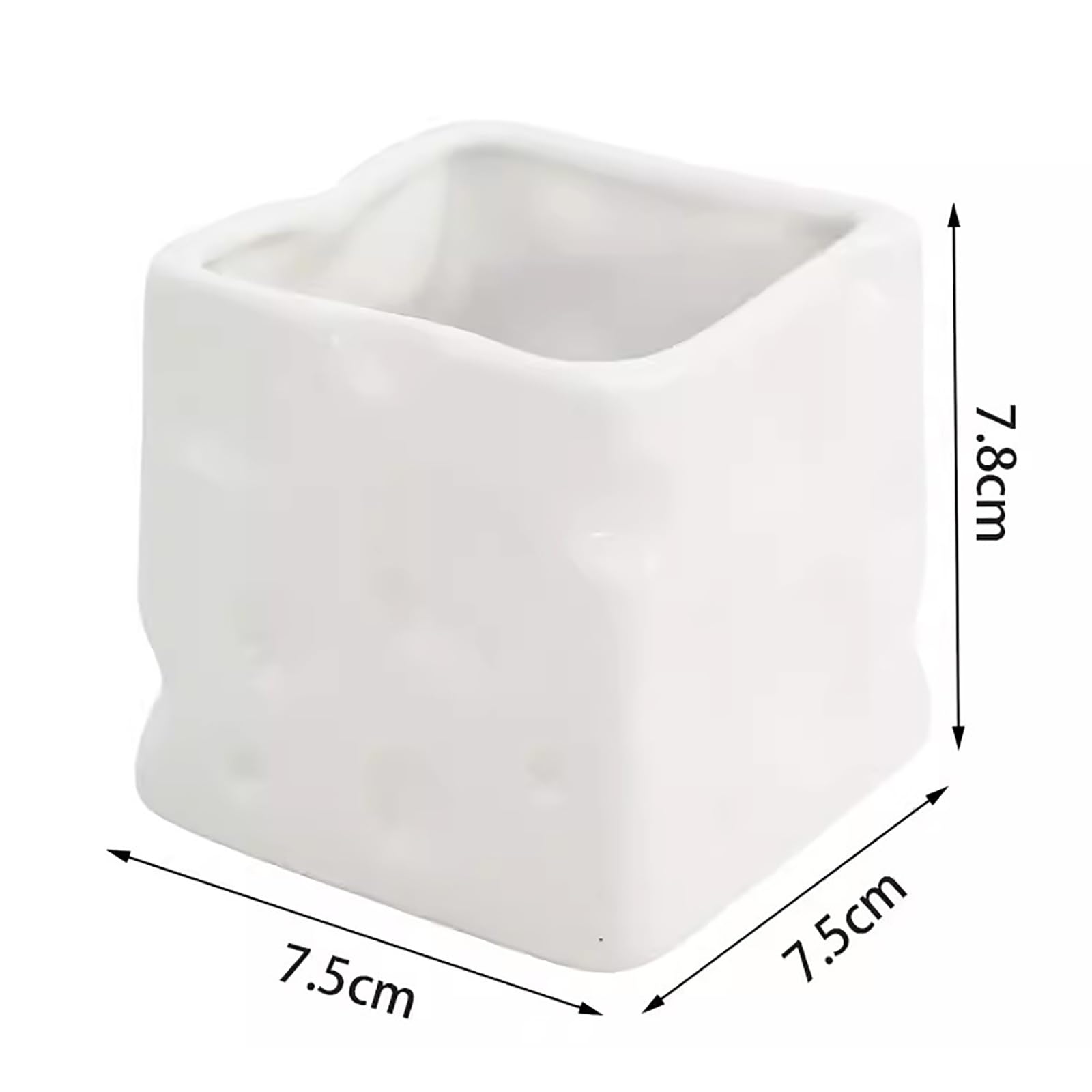 Portalápices Portalápices Organizador de Escritorio de Oficina Escritorio Creativo Cerámica para Oficina en casa (Blanco 7,5 x 7,5 x 7,8 cm)