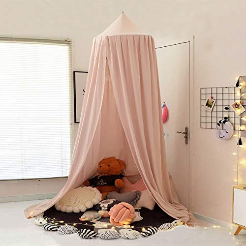 Kertnic Decor Canopy For Kids Bed, Soft Smooth Playing Tent Canopy Girls Room Decoration Princess Castle, Dreamy Mosquito Net Bedding, Children Reading Nook Canopies In Home (Pink) #TOP5
