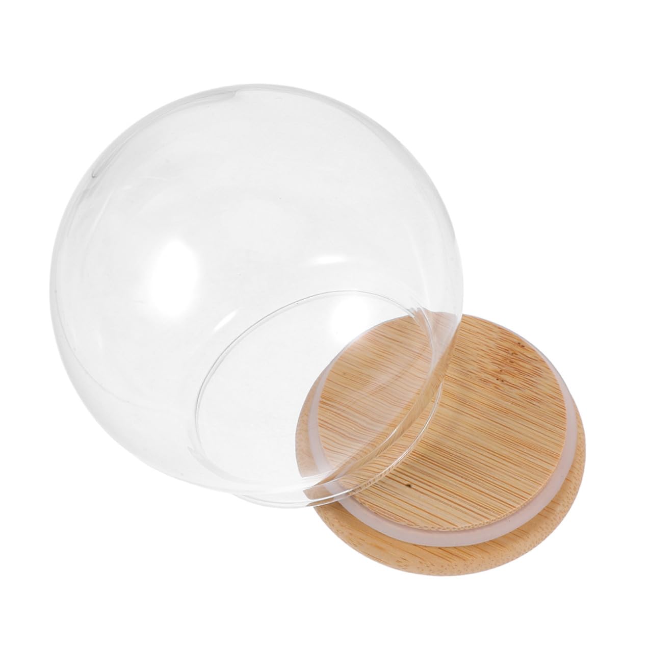 Decoración antidespolvillo para figuras mediante cúpula de vidrio de 13 cm