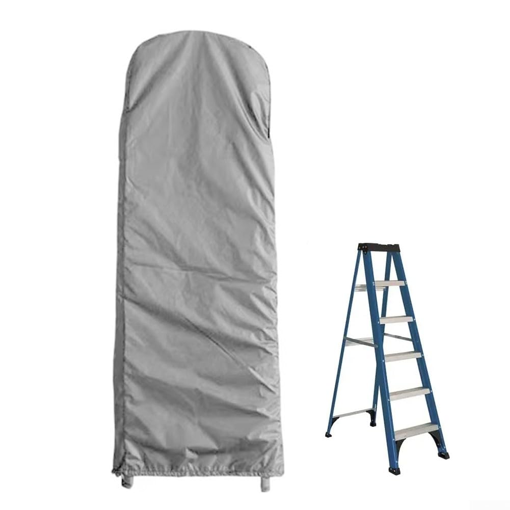 Funda protectora plegable para escalera, impermeable, con cordón ajustable para almacenamiento exterior (50 x 174 x 12 cm)