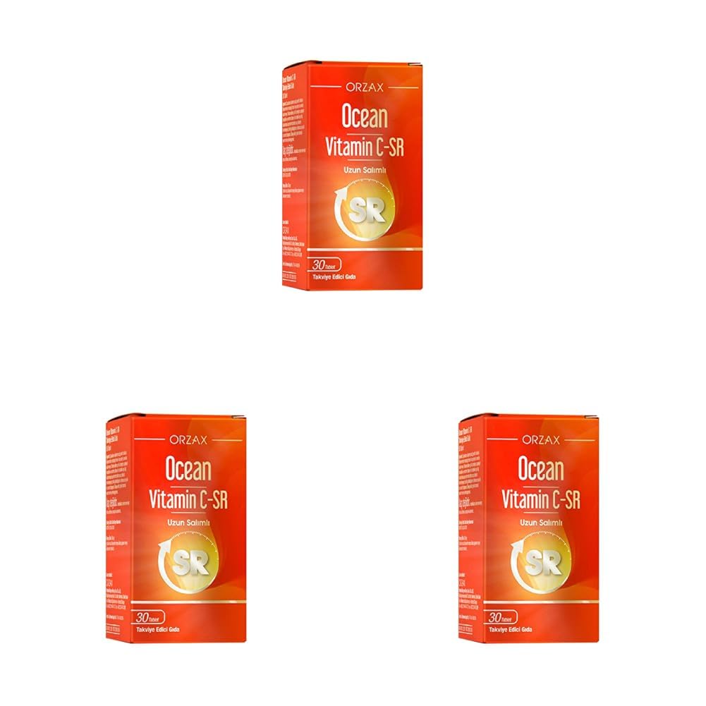 Ocean Vitamin C-SR Uzun Salınımlı Takviye Edici Gıda (1 x 30 Tablet) (3 paketi)