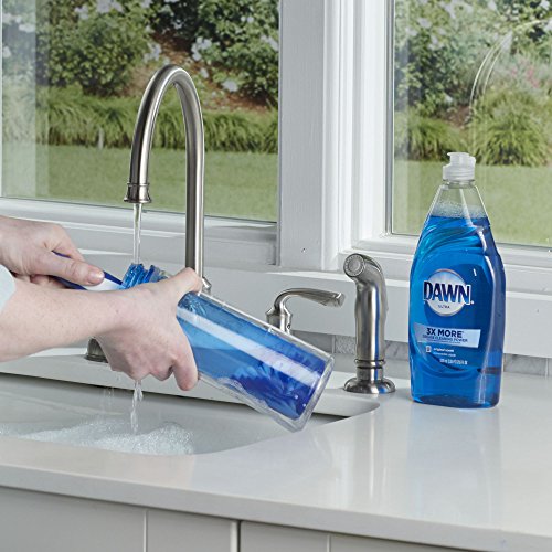 Dawn Ultra Multipurpose 13.5\" Twister Bottle Cleaning Brush, White/Blue
