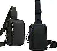 Mini Bag Bolsa Transversal Tiracolo Pochete De Ombro Ant Furto Unisex Impermeável Resistente Zípe e Alça Ajustável