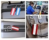 FunYoung Metall Kofferanhänger Gepäckanhänger Kofferschild mit Adressschild 8X Stück in Set