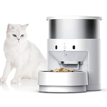 PETKIT Automatic Stainless Steel Dogs Cats Feeder, App Control, Programmable Portion Control 5-200g per Meal & 20s Voice Recorder Pets Smart Dispenser for Medium Large Dogs Cats (5L)
