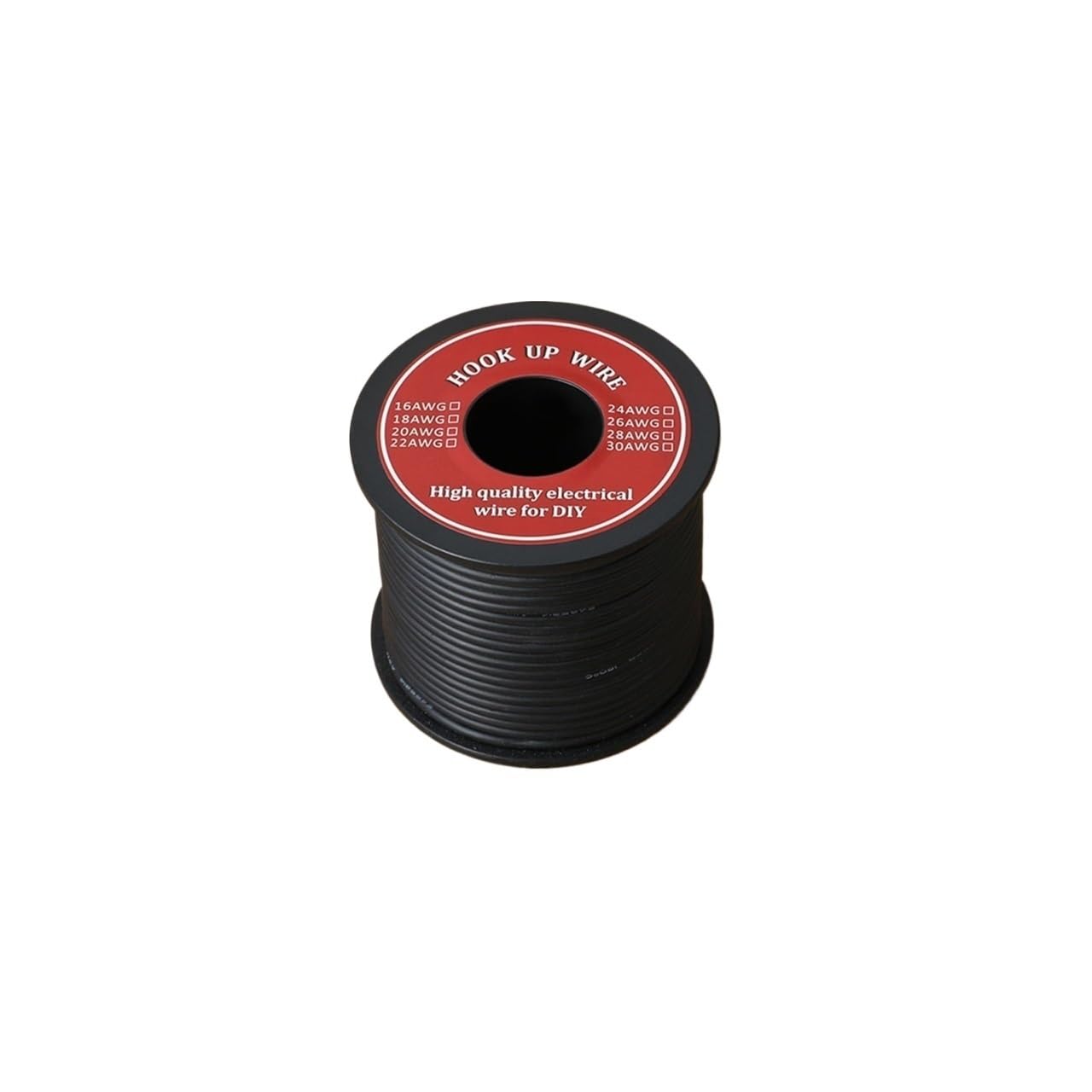 Cable Electrique,Fil Electrique 6-25m / lot 16 AWG brin bloqué branchement silicone flexible fil électrique caoutchouc isolé cuivre en cuivre en cuivre en cuivre 12.7A(Black,25m)