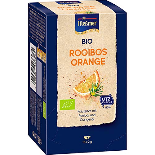 Meßmer Bio Profiline Rooibos Orange mit fruchtigem Orangenöl 36g Tee Beutel 36 Gramm