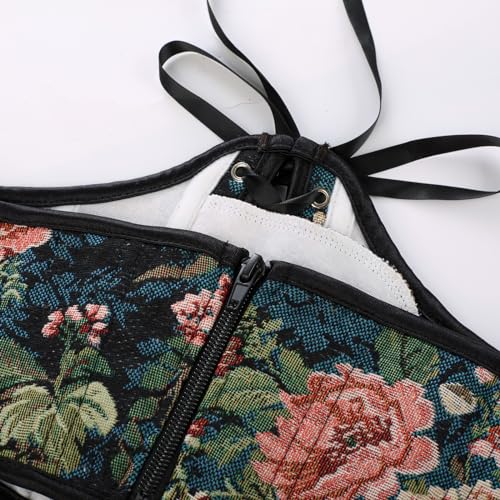 Image of Scarlet Darkness Corset Belt for Women Renaissance Lace up Corset Floral Wide Waist Belts
