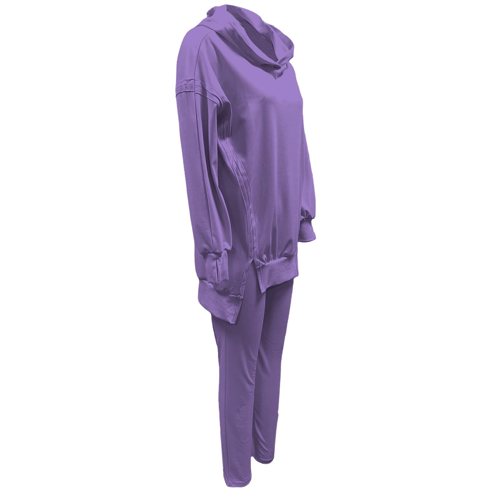 Générique Tuta da donna, con cappuccio, con cerniera, traspirante, casual, per corsa, palestra, fitness, pantaloni aderenti, vestibilità aderente