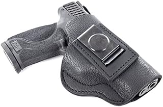 1791 GunLeather Premium Leather Holster - IWB CCW Holster - Right Handed Leather Gun Holster - Fits Smith & Wesson MP Shield, Ruger SR9, SR40, Springfield XDS, XD9 (SCH-4)