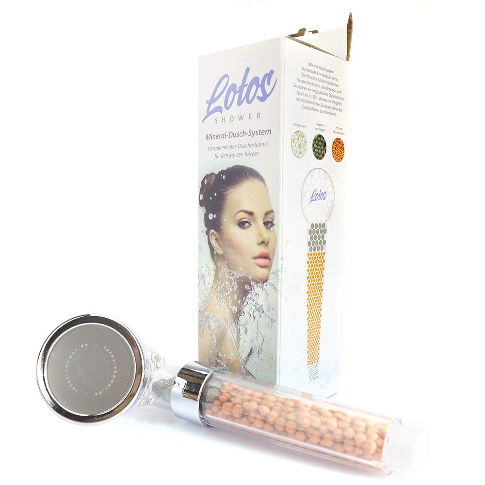 Anion Spa Alkaline Water Saver Shower Head Purifier Water Filters + Extra Filtration Shower Head Negative Ion Mineral Balls