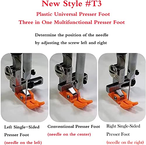 2PCS Universal Presser Foot #T3 Multifuncional plástico miniatura 2