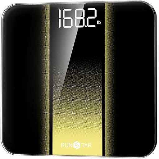 Báscula de baño digital RunStar, báscula de alta precisión, con pantalla LED retroiluminada, precisa con vidrio templado de 6 mm, 180 kg/400 lb | Ya disponible en tu tienda friki favorita! En mundofriki.es!