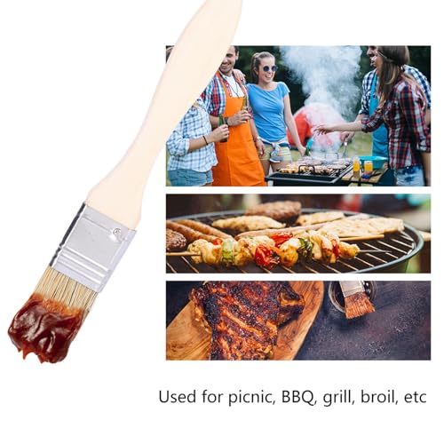 5 Küchenpinsel aus Holz, Backpinsel, hitzebeständig, Backpinsel für Grill, Öl