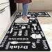 HEBE Anti Fatigue Kitchen Rug Set 2 Pieces Cushioned Kitchen Floor Mats Set Comfort Heavy Duty Standing Mats Waterproof Non Slip Kitchen Rugs and Runner Sets,Black Kitchen